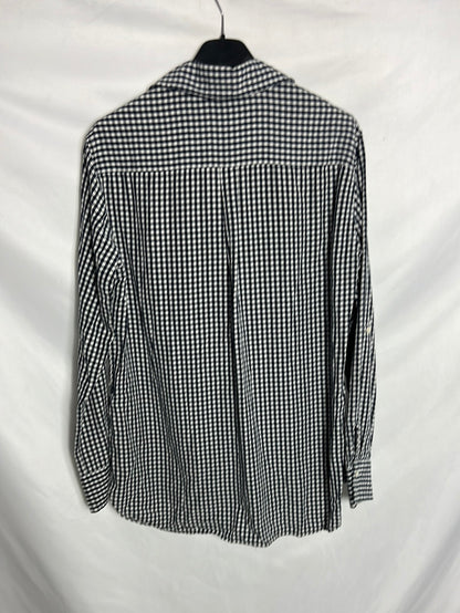 ZARA. Camisa cuadros azules T.S