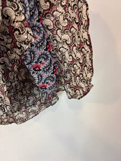 ISABEL MARANT. Falda corta estampada volante