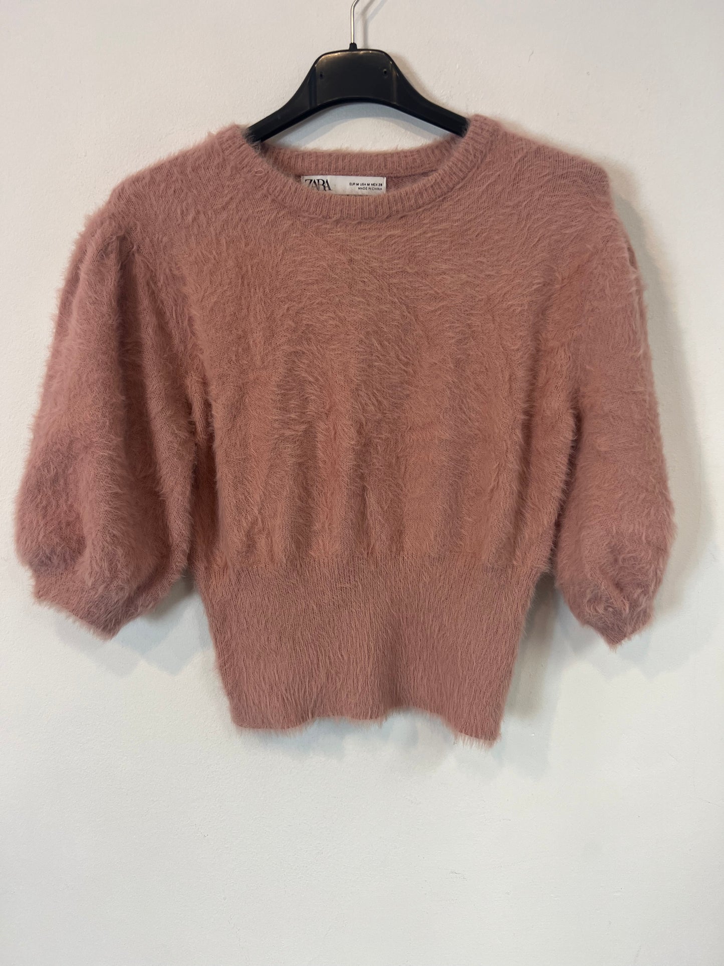 ZARA. Powder pink textured top. TM