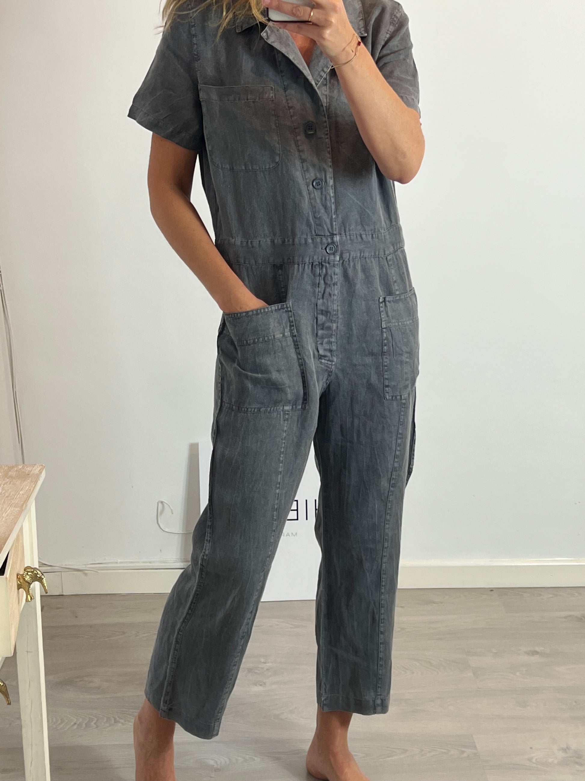 Lino Mono Largo Casual Monos Largos En Stradivarius