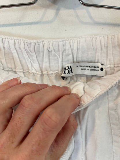 ZARA. Pantalón blanco mezcla. T XS/S