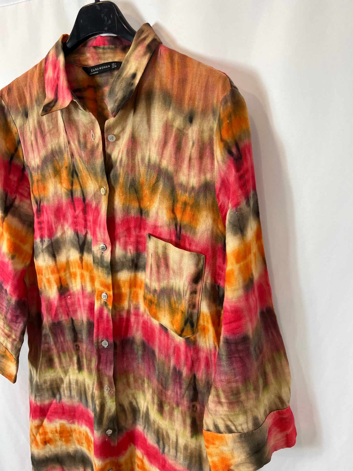 ZARA. Linen shirt dress in TL colors