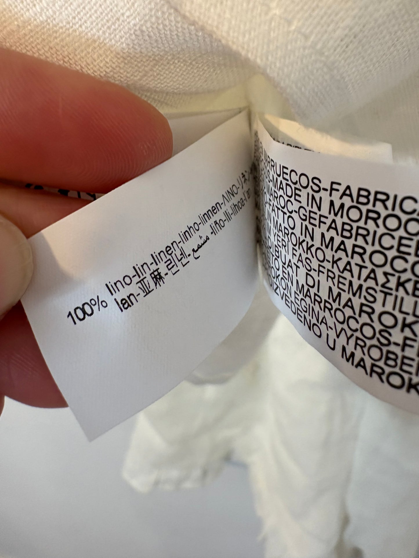 ZARA. Conjunto blanco lino