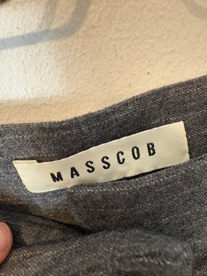 MASSCOB. Falda abotonada raya diplomática