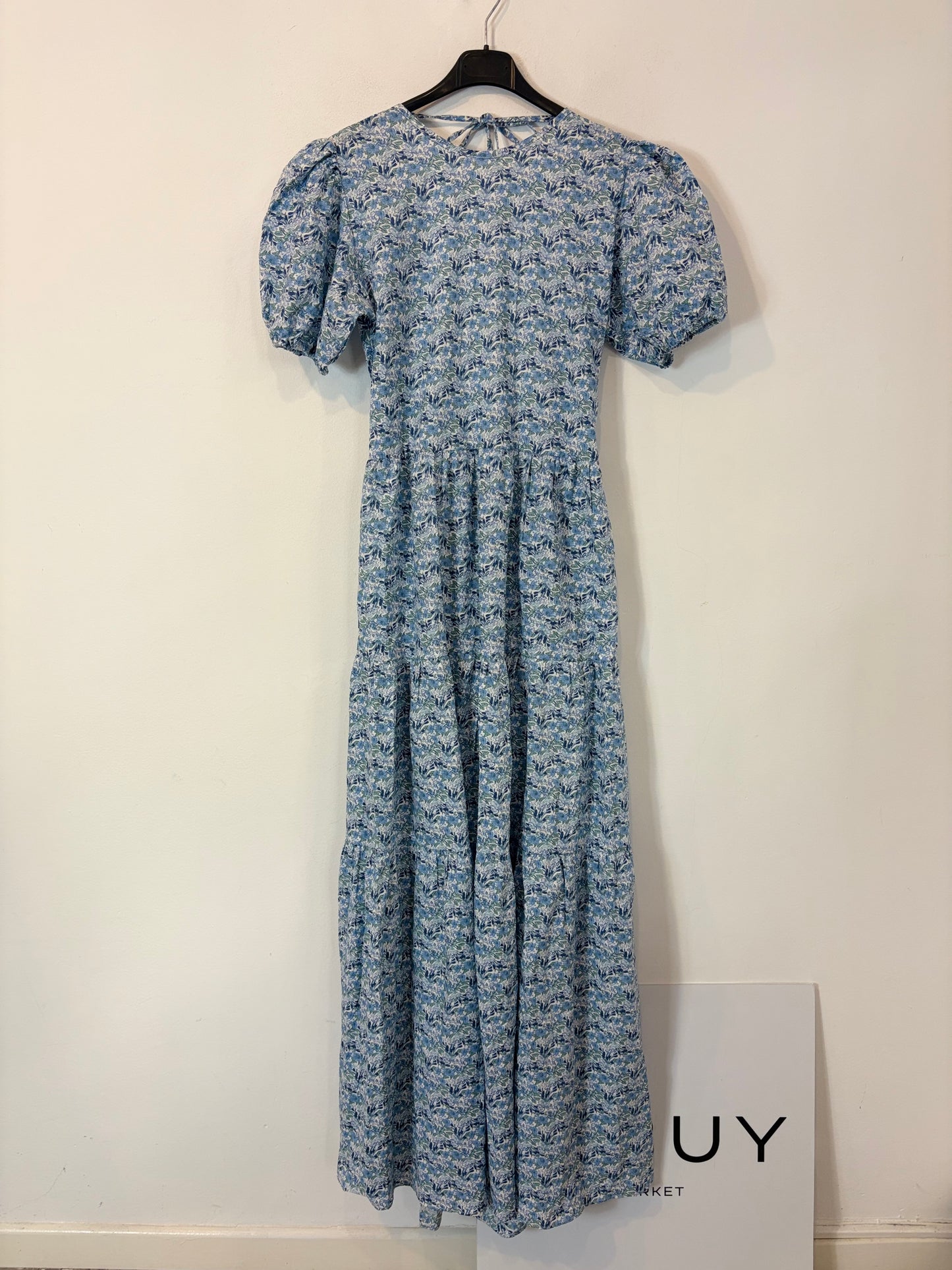 POPPELIN. Vestido largo  estampado detalle espalda