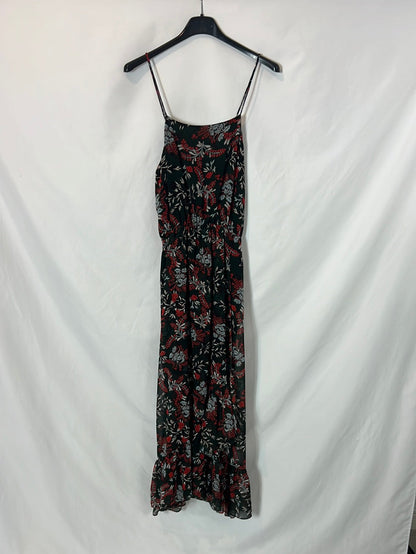 MAJE. Asymmetrical printed midi dress. Size 1 (S)