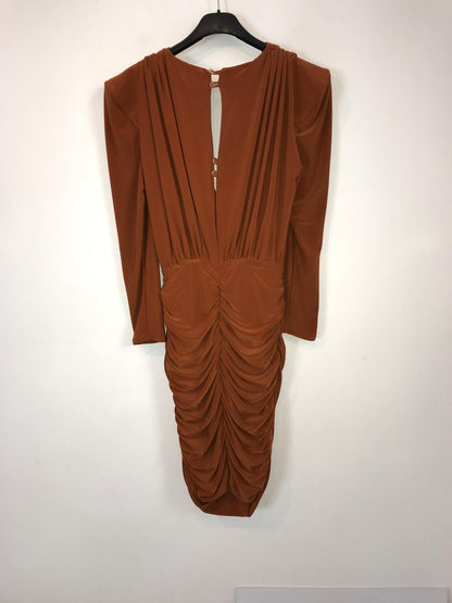 MERYFOR. Vestido corto punto seda caldero