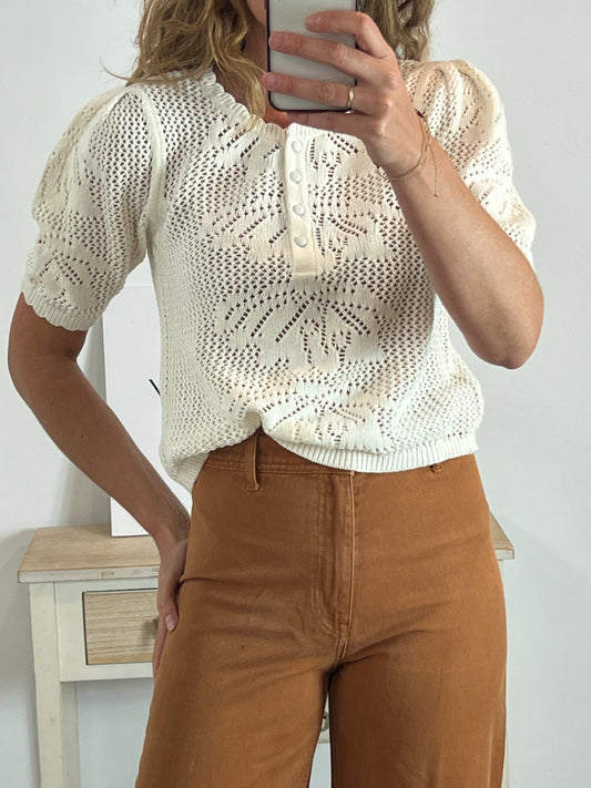 CORTEFIEL. Die-cut Ts knit top