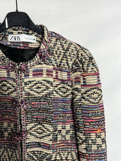 ZARA. Multicoloured mottled jacket. TS
