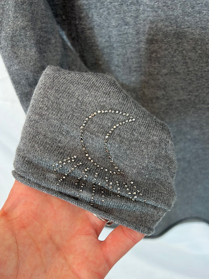 ZADIG&VOLTAIRE. Jersey gris seda y cashmere. T S