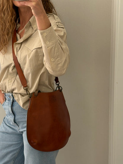 BEATRIZ FUREST. Bolso mediano piel doble sas