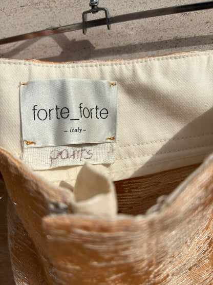 FORTE FORTE. Pantalón pinza pastel con lino