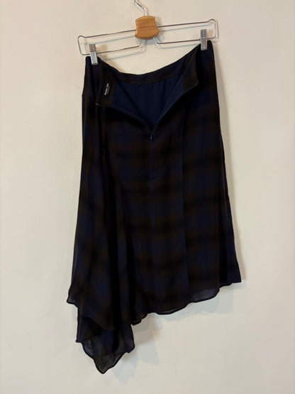 MASSIMO DUTTI. Falda midi con lana asimétrica
