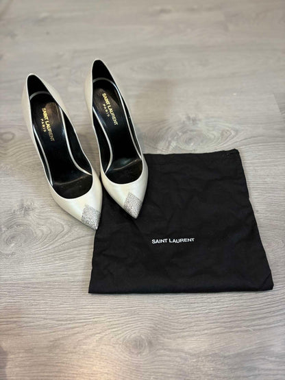SAINT LAURENT. Tacones seda modelo Tower . T 38,5