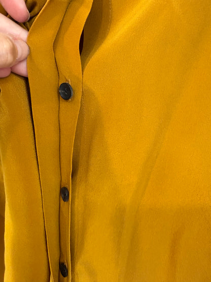 MARINA RINALDI. Blusa seda camel. T 25 (XXL)