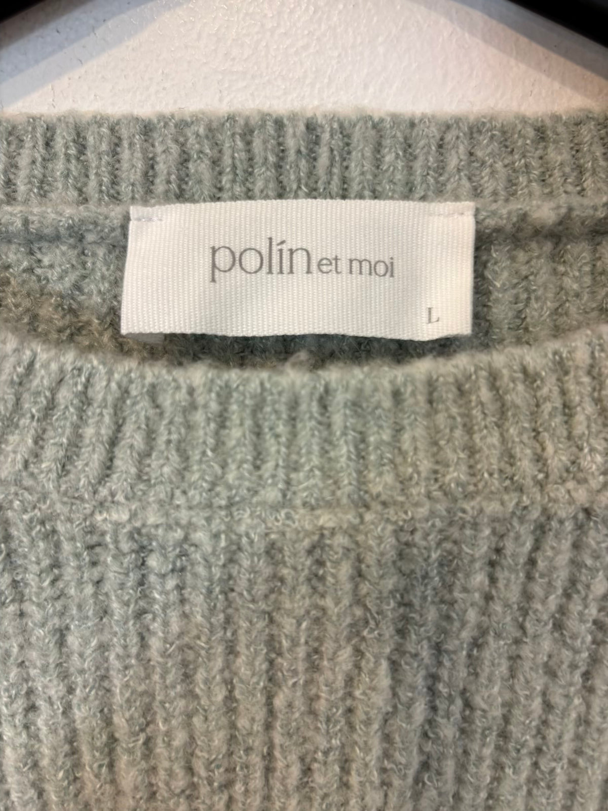 POLIN ET MOI. Jersey azul claro detalle mangas