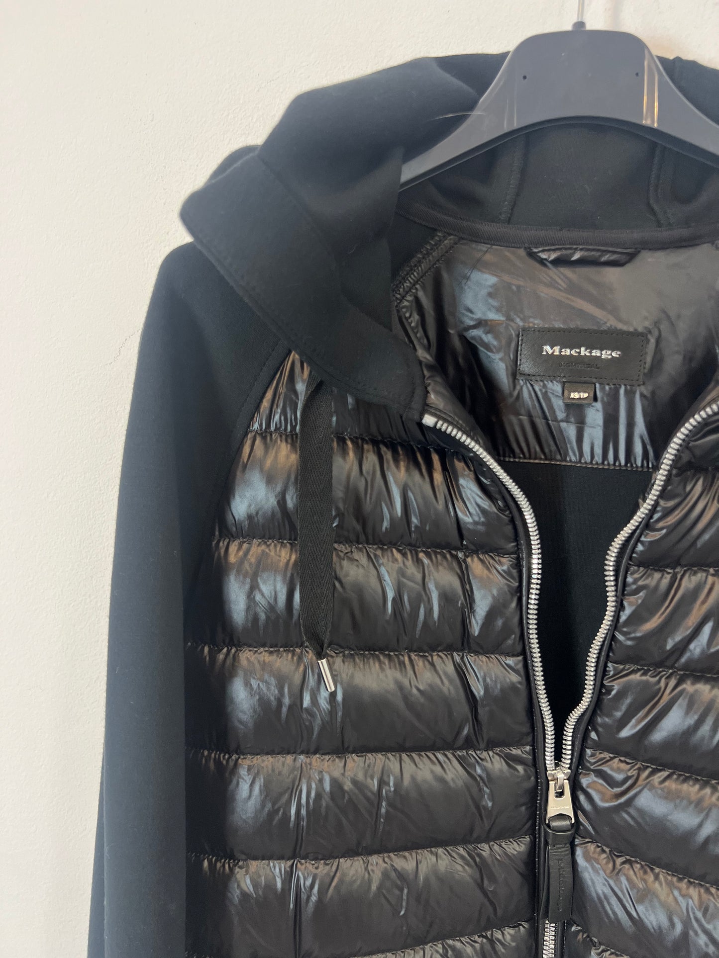 MACKAGE. Black double-textured quilted jacket. XS/S