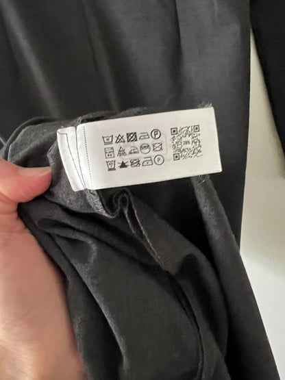 ZARA. Vestido gris cuello perkins