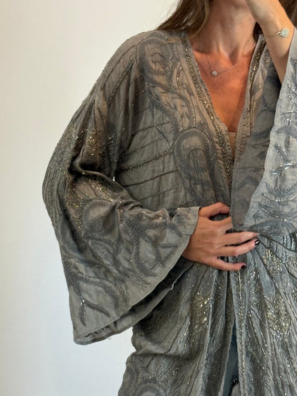 ZARA. Kimono largo pedrería. T M