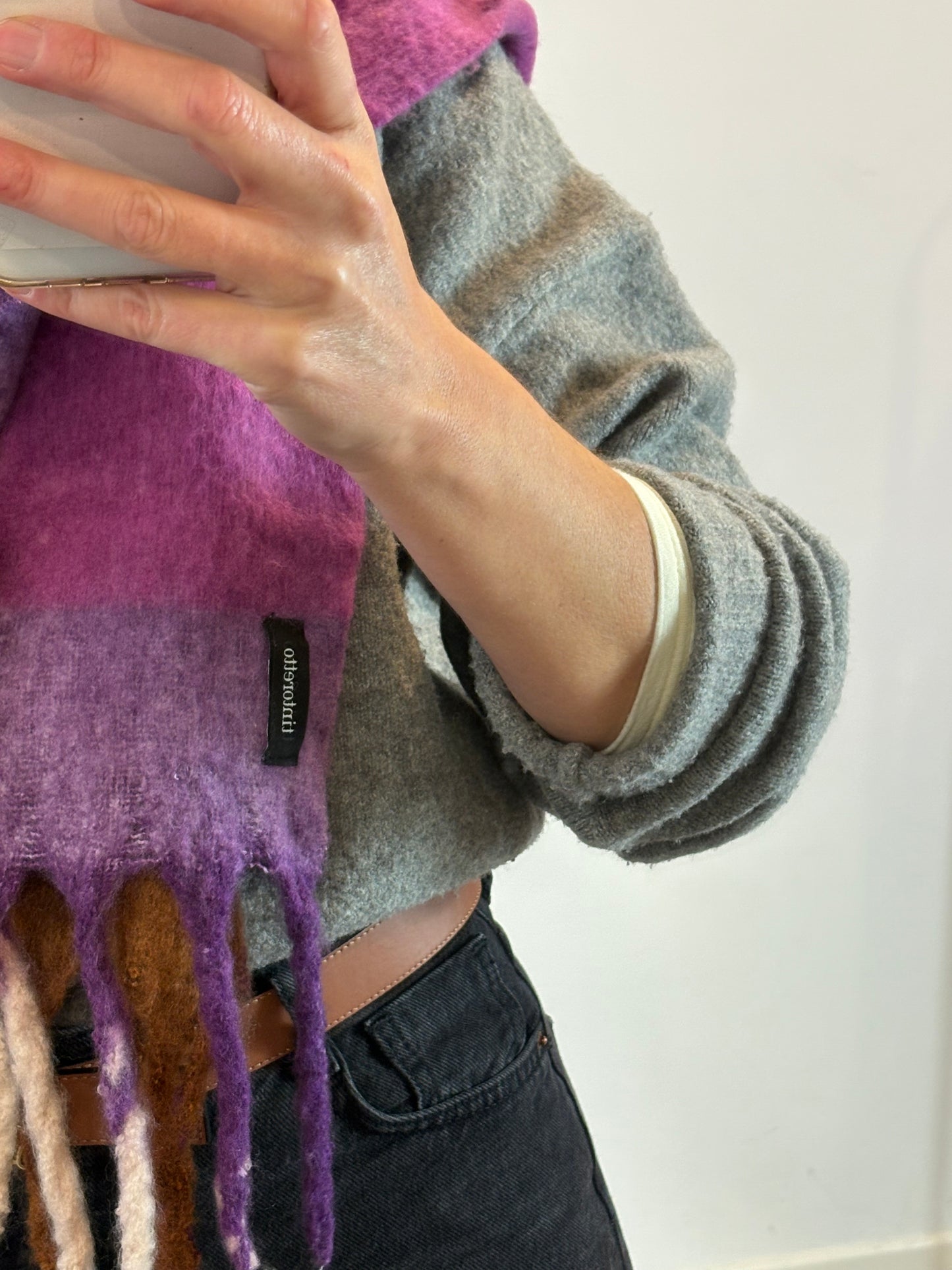 TINTORETTO. Bufanda tonos malva