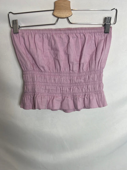 NICOLI. Top palabra de honor malva. TS