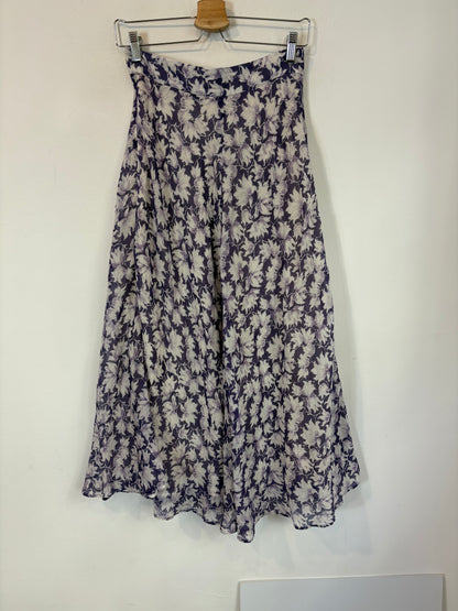 MASSCOB. Falda midi estampada vuelo