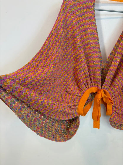 MANGO. Top punto colores manga amplia