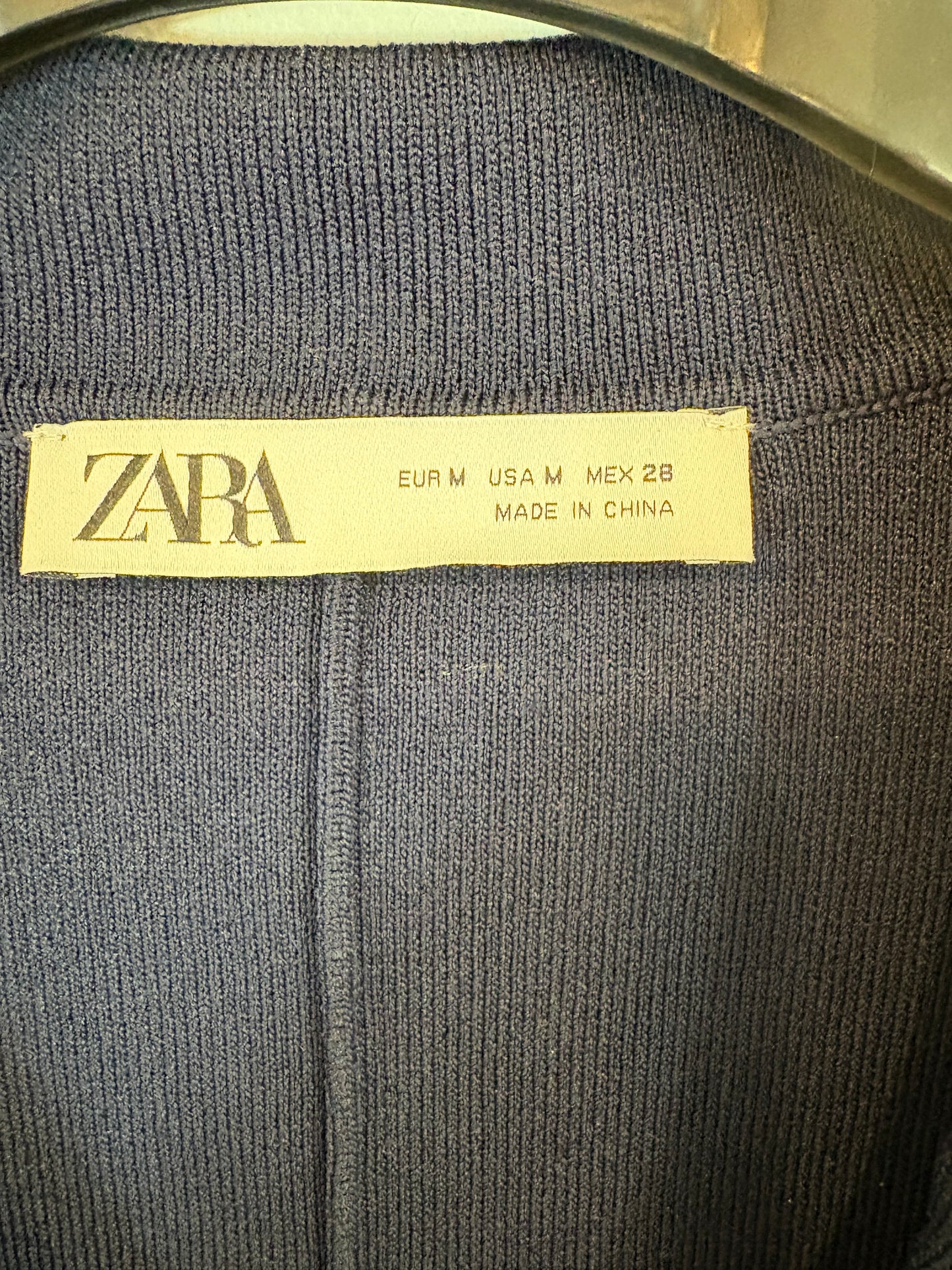 ZARA. Blue knit jacket TM