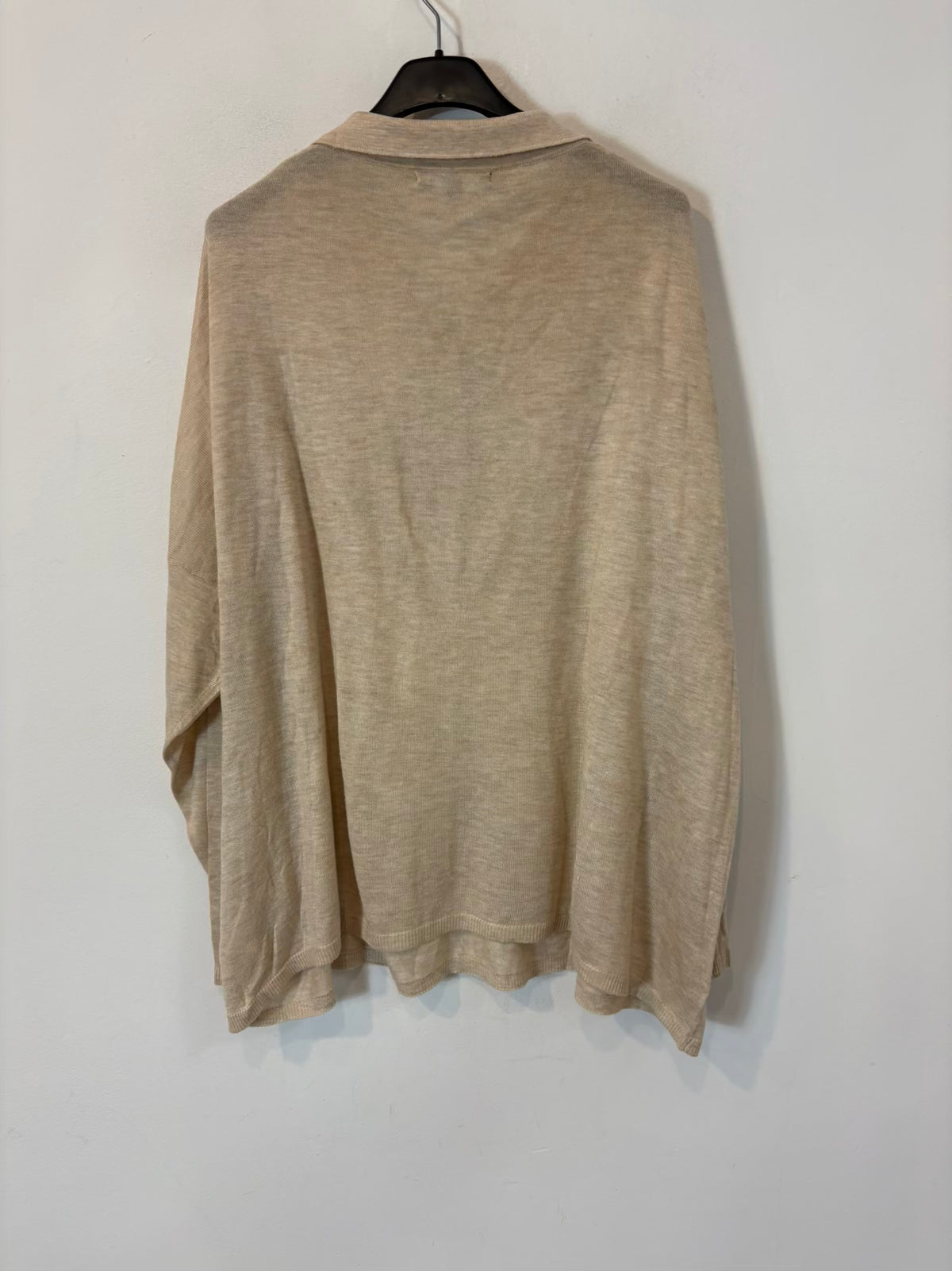 Jersey beige fluido polero
