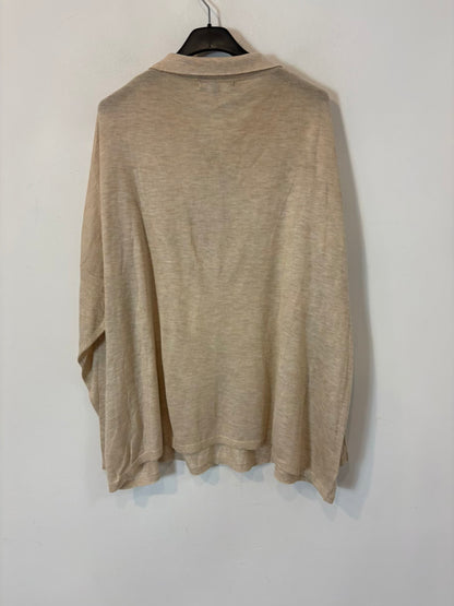 Jersey beige fluido polero