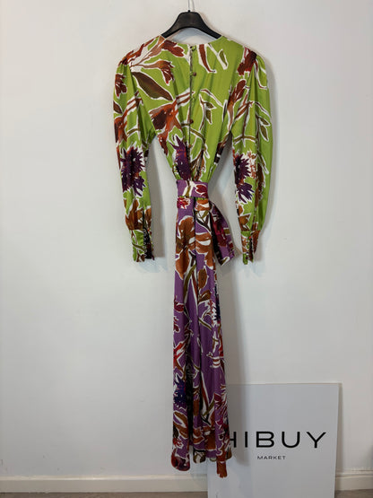 MONTENEGRO. Vestido largo estampado lazada