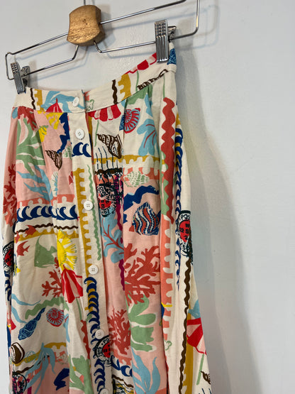 ZARA. Total look falda y top estampado T.xs/s