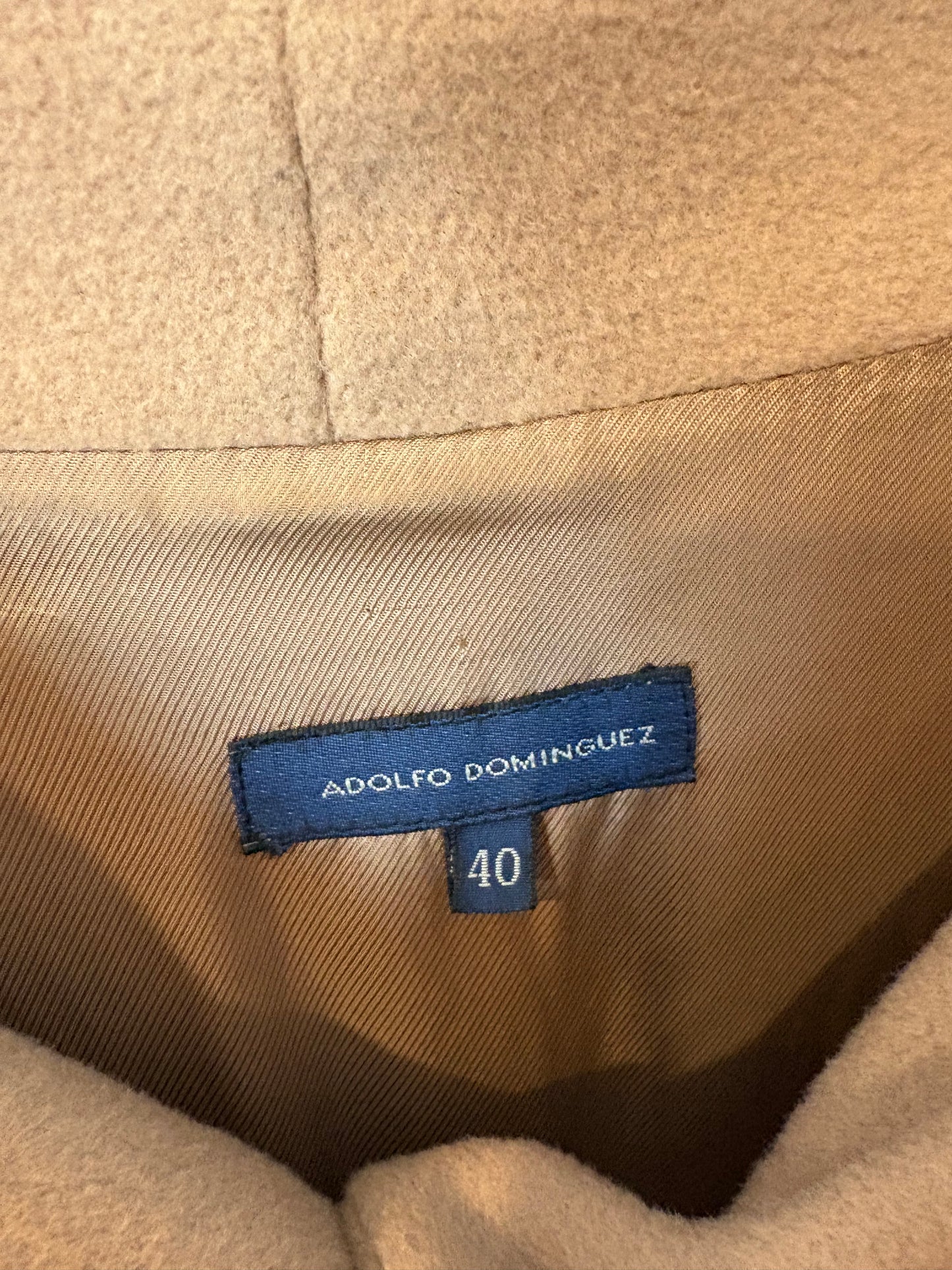 ADOLFO DOMÍNGUEZ. Abrigo largo  lana y cashmere