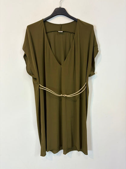 ERES. Vestido corto elástico en verde