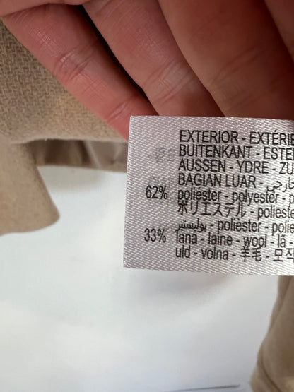 ZARA. Chaqueta beige con lana T.xs