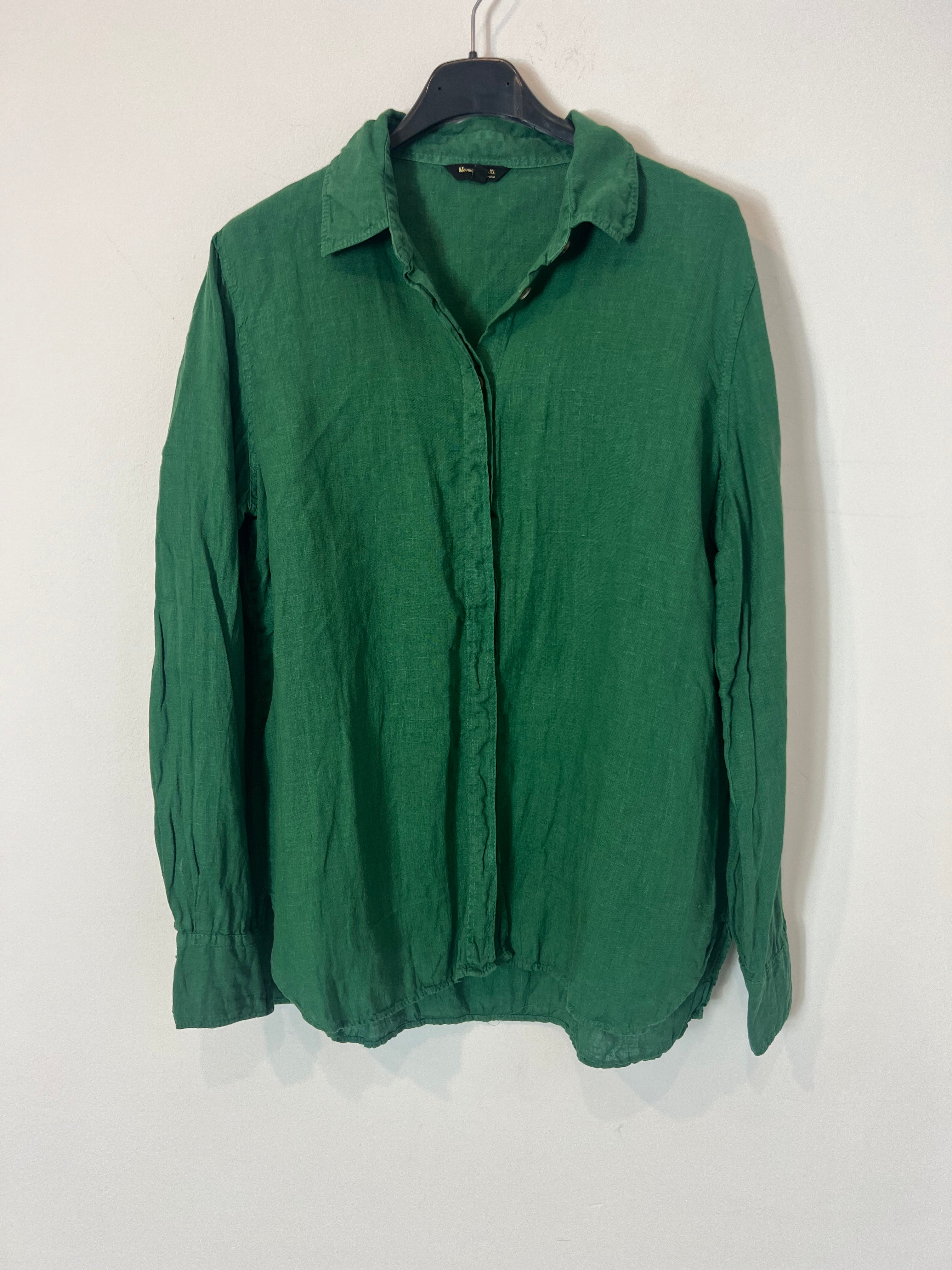MASSIMO DUTTI. Green linen shirt T.40 – Hibuy market