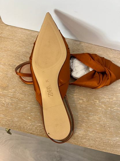 ZARA. Satin tile mules, size 38