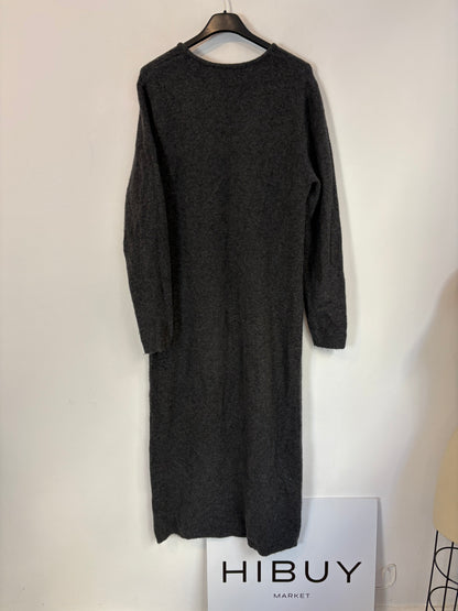 ZARA. Vestido largo punto gris