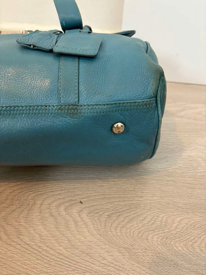 BIMBA Y LOLA. Bolso asa corta piel turquesa