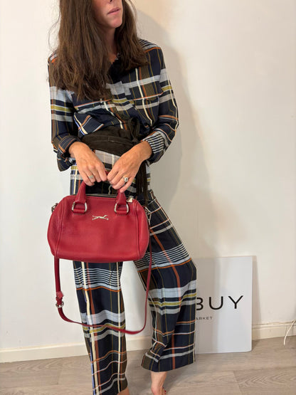 BIMBA Y LOLA. Bolso  piel doble asa rojo