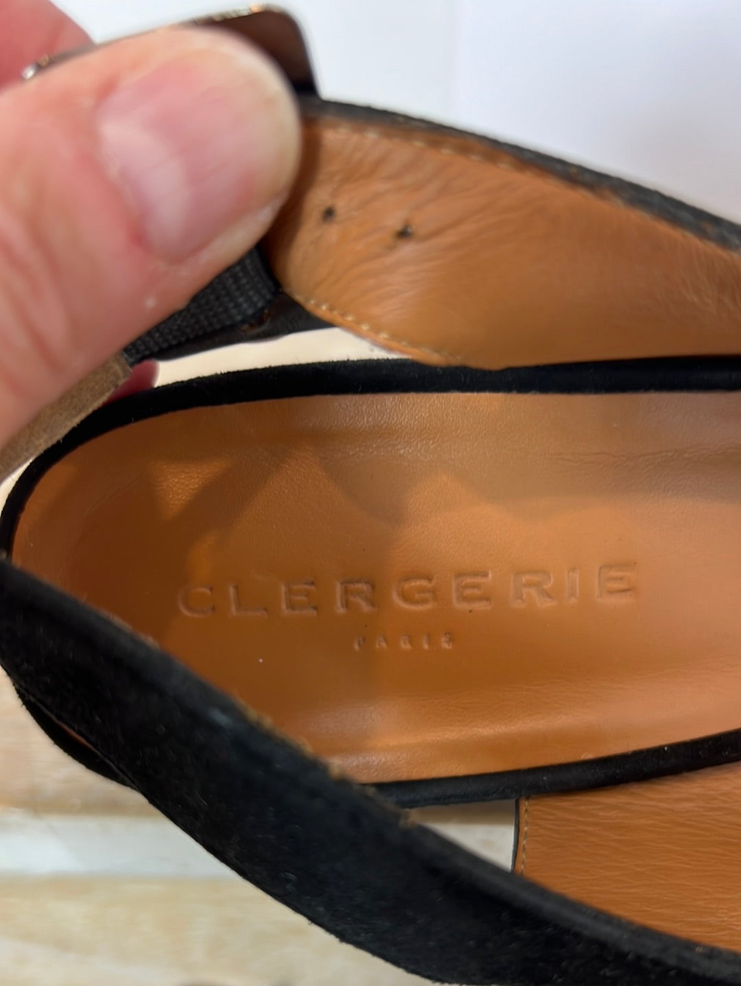 CLERGERIE. Sandalias plataforma negros T.39