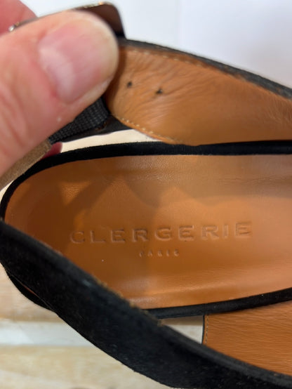 CLERGERIE. Sandalias plataforma negros T.39