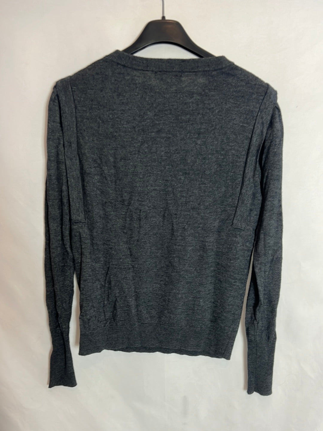 CAROLL. Blue sweater with shoulder detail, size S