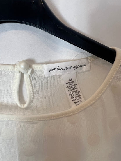 AMBIANCE APPAREL. Top blanco plumeti T.m