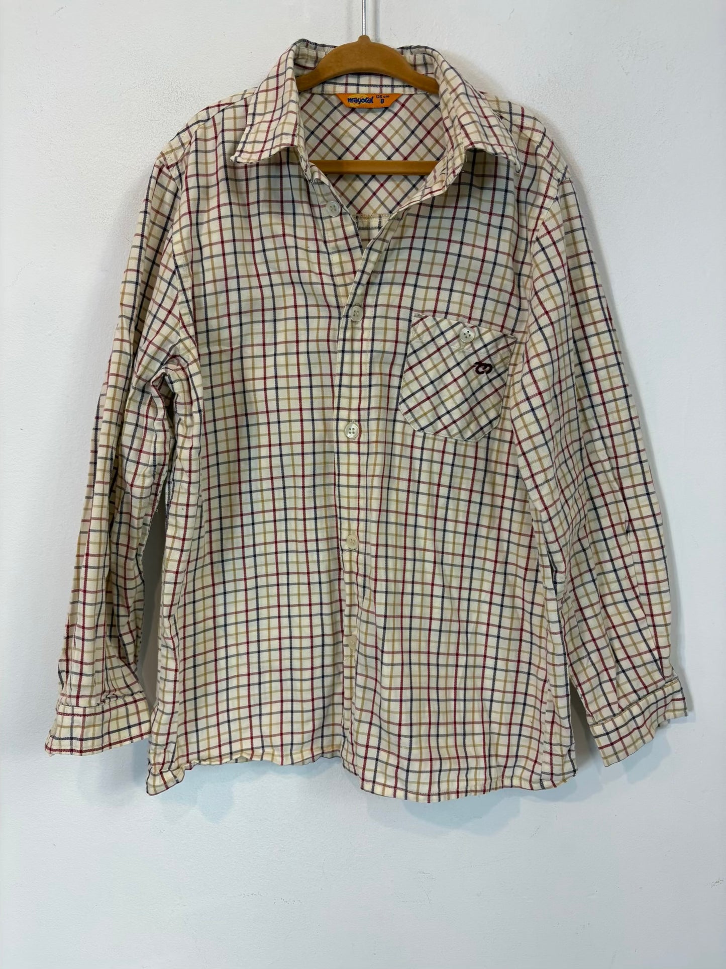 MAYORAL. Camisa niños cuadros. T 8 años