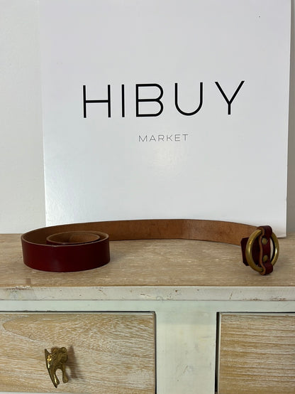 BOWACA. Cinturón piel marrón T.90