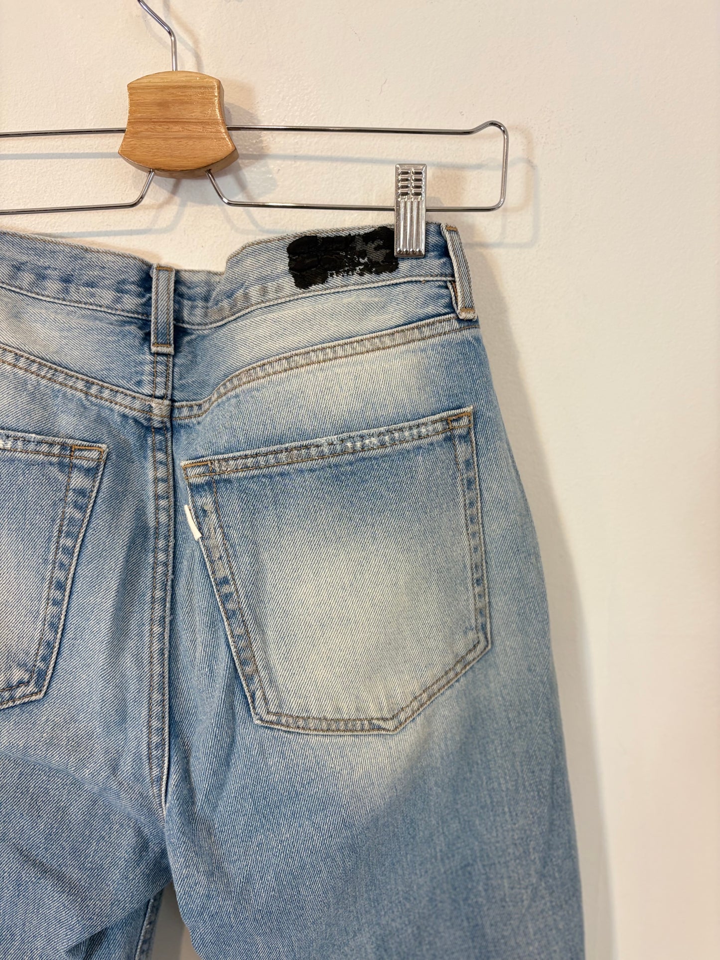 HAIKURE. Denim recto detalles plateados