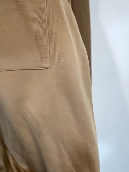 MASSIMO DUTTI. Camisa beige tostado textura. T M/L