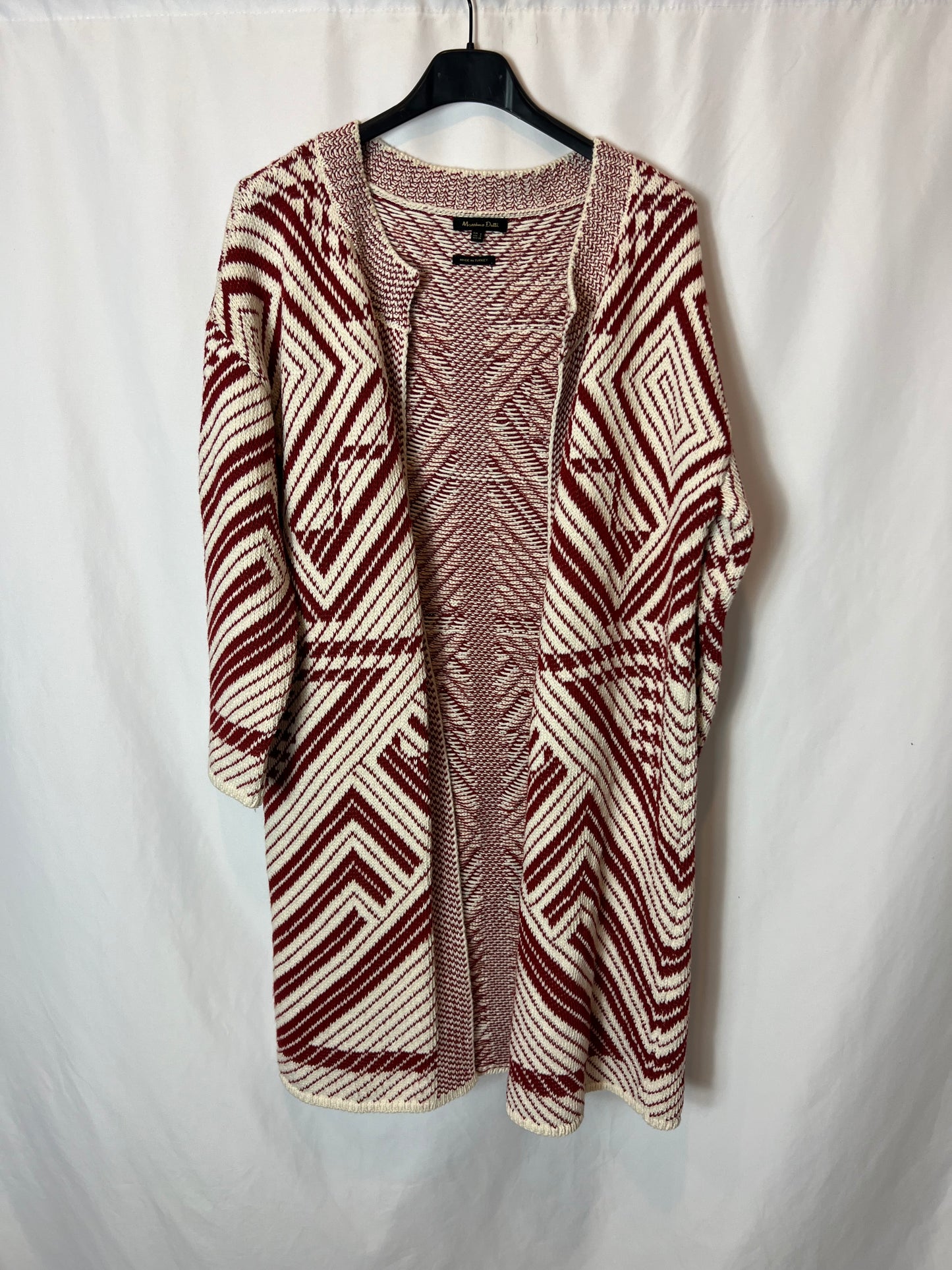 MASSIMO DUTTI. Kimono bicolor punto