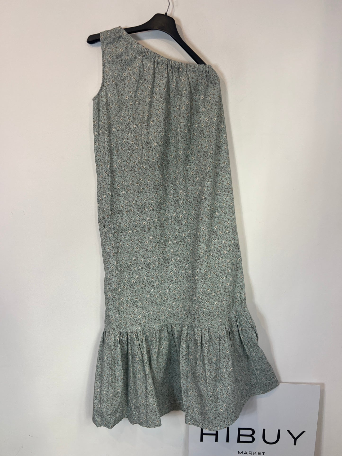 JULISE MAGON. Vestido largo asimétrico flores mini. TU (S/M)